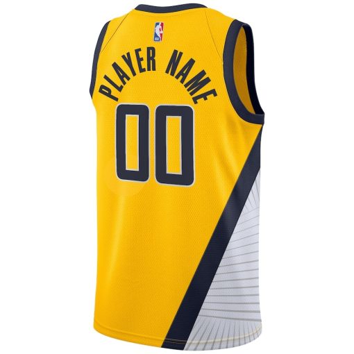 Jordan Indiana Pacers Custom Unisex Swingman Jersey - Statement Edition - Gold - Image 2