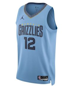 Jordan Memphis Grizzlies #12 Ja Morant Unisex Swingman Jersey - Statement Edition - Light Blue