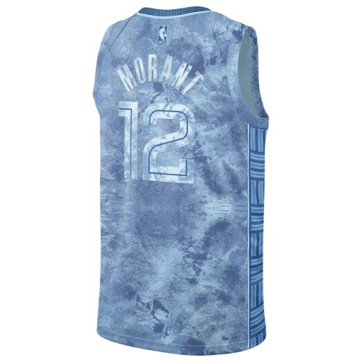 Nike Memphis Grizzlies #12 Ja Morant Unisex Swingman Jersey - Select Series - Light Blue - Image 2