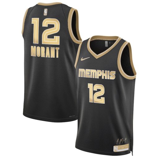 Nike Memphis Grizzlies #12 Ja Morant Unisex Swingman Jersey - Select Series – Black - Image 3