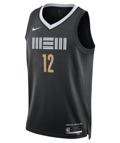 Nike Memphis Grizzlies #12 Ja Morant Unisex Swingman Jersey - City Edition - Black