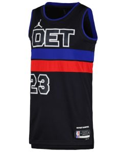 Jordan Detroit Pistons #23 Jaden Ivey Unisex Swingman Jersey - Statement Edition - Black