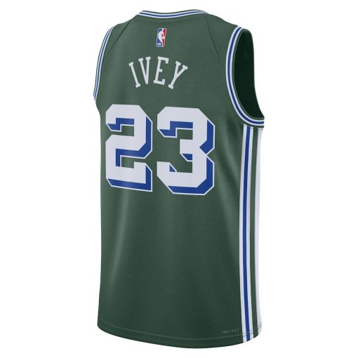 Nike Detroit Pistons #23 Jaden Ivey Unisex Swingman Jersey - City Edition - Green - Image 2