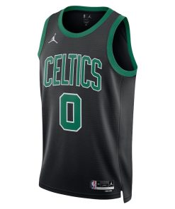 Jordan Boston Celtics #0 Jayson Tatum Unisex Swingman Jersey - Statement Edition - Black