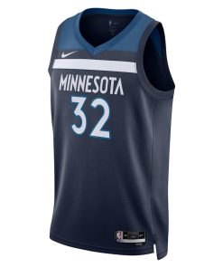 Nike Minnesota Timberwolves #32 Karl-Anthony Towns Unisex Swingman Jersey - Icon Edition - Navy