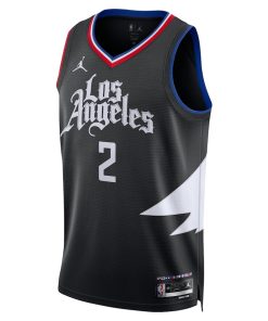Jordan LA Clippers #2 Kawhi Leonard Unisex Swingman Jersey - Statement Edition - Black