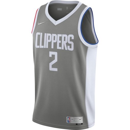 Nike LA Clippers #2 Kawhi Leonard Unisex Swingman Player Jersey - Earned Edition - Grey