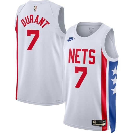 Nike Brooklyn Nets #7 Kevin Durant Unisex Swingman Jersey - Classic Edition - White - Image 3