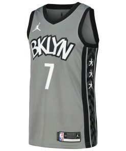 Nike Brooklyn Nets #7 Kevin Durant Swingman Player Jersey - Statement Edition - Grey
