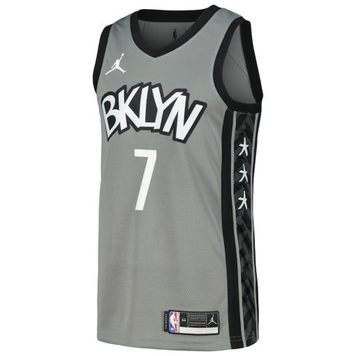 Nike Brooklyn Nets #7 Kevin Durant Swingman Player Jersey - Statement Edition - Grey