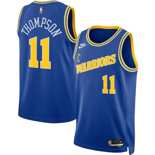 Nike Golden State Warriors #11 Klay Thompson Unisex Swingman Jersey - Classic Edition - Blue - Image 3