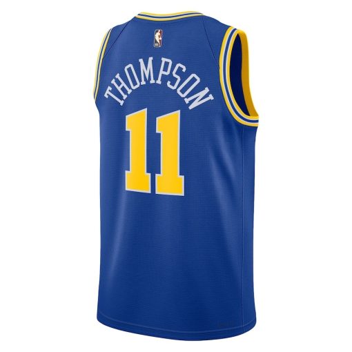 Nike Golden State Warriors #11 Klay Thompson Unisex Swingman Jersey - Classic Edition - Blue - Image 2