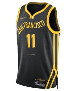 Nike Golden State Warriors #11 Klay Thompson Unisex Swingman Jersey- City Edition - Black