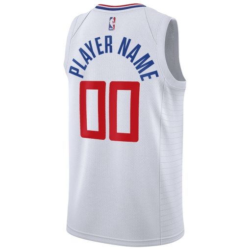 Nike LA Clippers Custom Unisex Swingman Jersey - Association Edition - White - Image 2