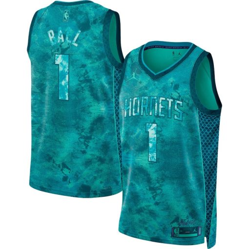 Jordan Charlotte Hornets #1 LaMelo Ball Unisex Swingman Jersey - Select Series - Teal - Image 3
