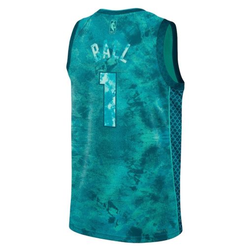 Jordan Charlotte Hornets #1 LaMelo Ball Unisex Swingman Jersey - Select Series - Teal - Image 2