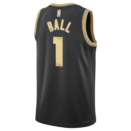 Jordan Charlotte Hornets #1 LaMelo Ball Unisex Swingman Jersey – Select Series - Black - Image 2