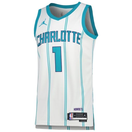 Jordan Charlotte Hornets #1 LaMelo Ball Unisex Swingman Jersey - Association Edition - White