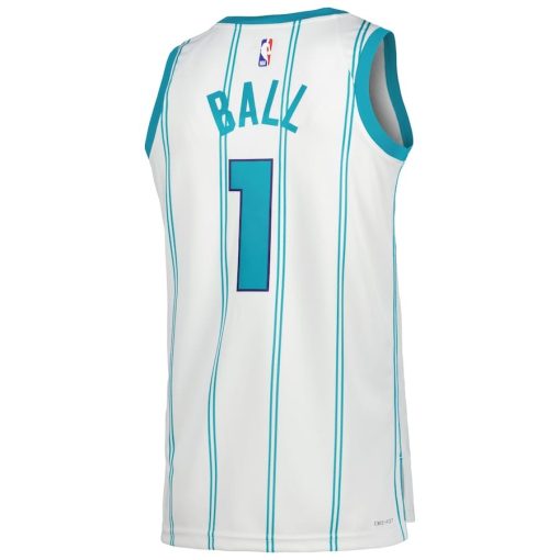 Jordan Charlotte Hornets #1 LaMelo Ball Unisex Swingman Jersey - Association Edition - White - Image 2