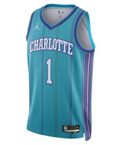 Jordan Charlotte Hornets #1 LaMelo Ball Unisex  Swingman Replica Jersey - Classic Edition - Teal