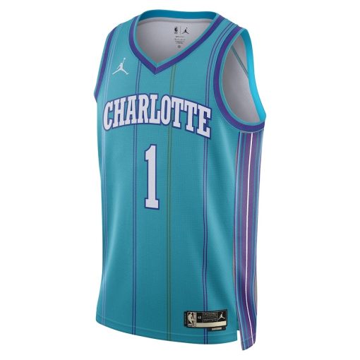 Jordan Charlotte Hornets #1 LaMelo Ball Unisex  Swingman Replica Jersey - Classic Edition - Teal