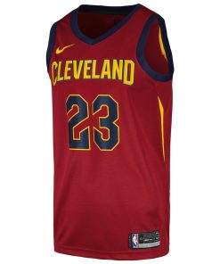 Nike Cleveland Cavaliers #23 LeBron James Swingman Player Jersey - Icon Edition - Wine