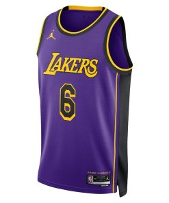 Jordan Los Angeles Lakers #6 LeBron James Unisex Swingman Jersey - Statement Edition - Purple