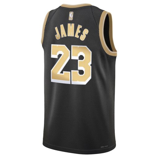 Nike Los Angeles Lakers #23 LeBron James Unisex Swingman Jersey - Select Series – Black - Image 2