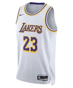 Nike Los Angeles Lakers #23 LeBron James Unisex Swingman Jersey - Association Edition - White