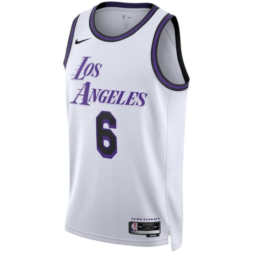 Nike Los Angeles Lakers #6 LeBron James Unisex  Swingman Jersey - City Edition - White