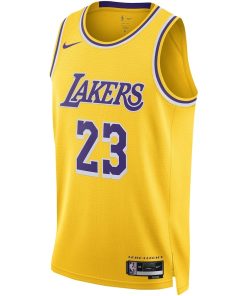 Nike Los Angeles Lakers #23 LeBron James Unisex Swingman Jersey - Icon Edition - Gold