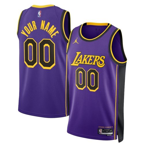Jordan Los Angeles Lakers Custom Unisex Swingman Jersey - Statement Edition - Purple - Image 3