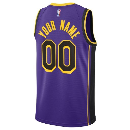 Jordan Los Angeles Lakers Custom Unisex Swingman Jersey - Statement Edition - Purple - Image 2