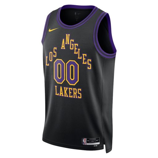 Nike Los Angeles Lakers Custom Unisex Swingman Jersey - City Edition - Black
