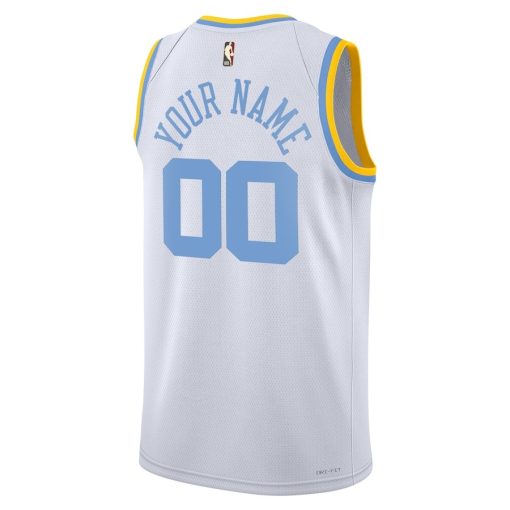 Nike Los Angeles Lakers Custom Unisex Swingman Jersey - Classic Edition - White - Image 2