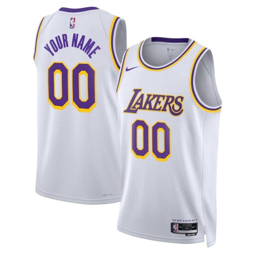 Nike Los Angeles Lakers Custom Unisex Swingman Jersey - Association Edition - White - Image 3