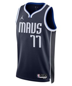 Jordan Dallas Mavericks #77 Luka Dončić Unisex Swingman Jersey - Statement Edition - Navy