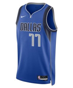 Nike Dallas Mavericks #77 Luka Dončić Unisex Swingman Jersey - Icon Edition - Blue