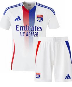 Adidas Olympique Lyon 2024/25 Infant Home Shirt & Shorts Set