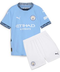 Puma Manchester City 2024/25 Infant Home Shirt & Shorts Set