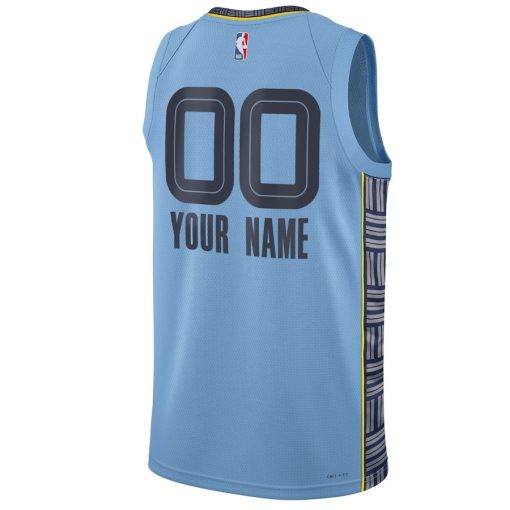Jordan Memphis Grizzlies Custom Unisex Swingman Jersey - Statement Edition - Blue - Image 2