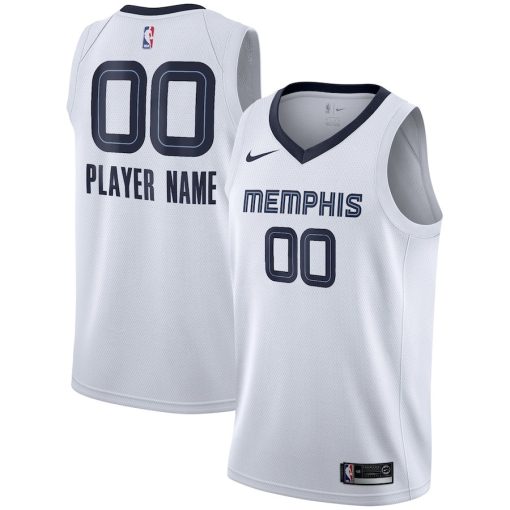 Nike Memphis Grizzlies Custom Unisex Swingman Jersey - Association Edition - White - Image 3