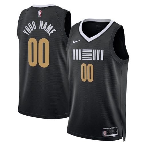 Nike Memphis Grizzlies Custom Unisex Swingman Jersey - City Edition - Black - Image 3
