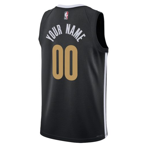 Nike Memphis Grizzlies Custom Unisex Swingman Jersey - City Edition - Black - Image 2