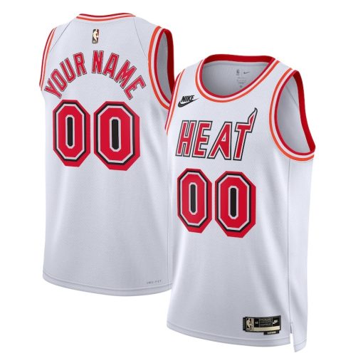 Nike Miami Heat Custom Unisex Swingman Jersey - Classic Edition - White - Image 3