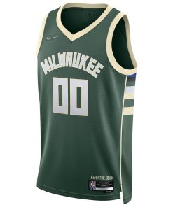 Nike Milwaukee Bucks Custom Unisex Swingman Jersey - Icon Edition - Hunter Green