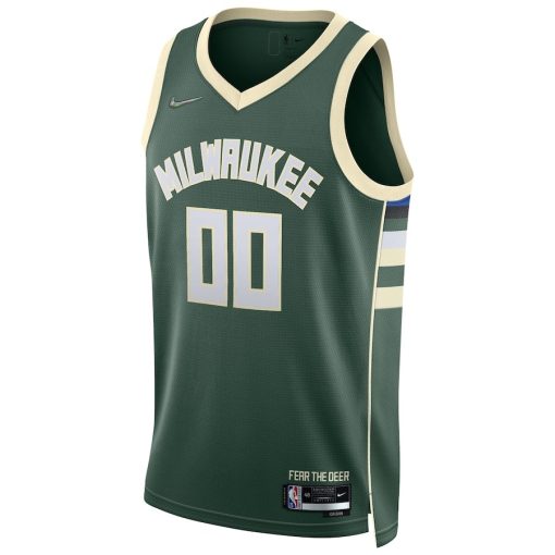 Nike Milwaukee Bucks Custom Unisex Swingman Jersey - Icon Edition - Hunter Green