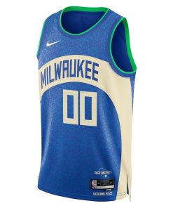 Nike Milwaukee Bucks Custom Unisex Swingman Jersey - City Edition - Royal