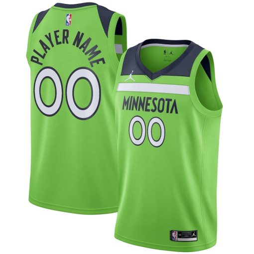 Jordan Minnesota Timberwolves Custom Unisex Swingman Jersey - Statement Edition - Green - Image 3