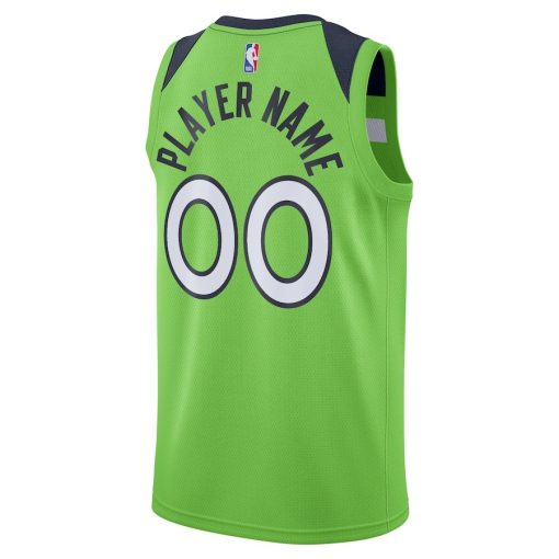 Jordan Minnesota Timberwolves Custom Unisex Swingman Jersey - Statement Edition - Green - Image 2